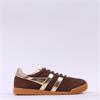 Gola Elan Glitz Retro Gumsole Trainer - Dark Brown Gold